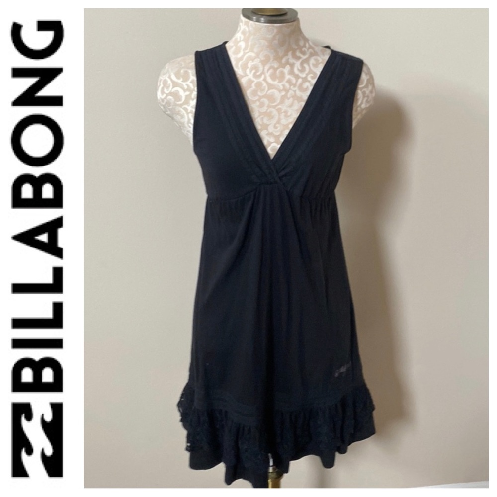 Billabong Black Lace Trim Sun Dress